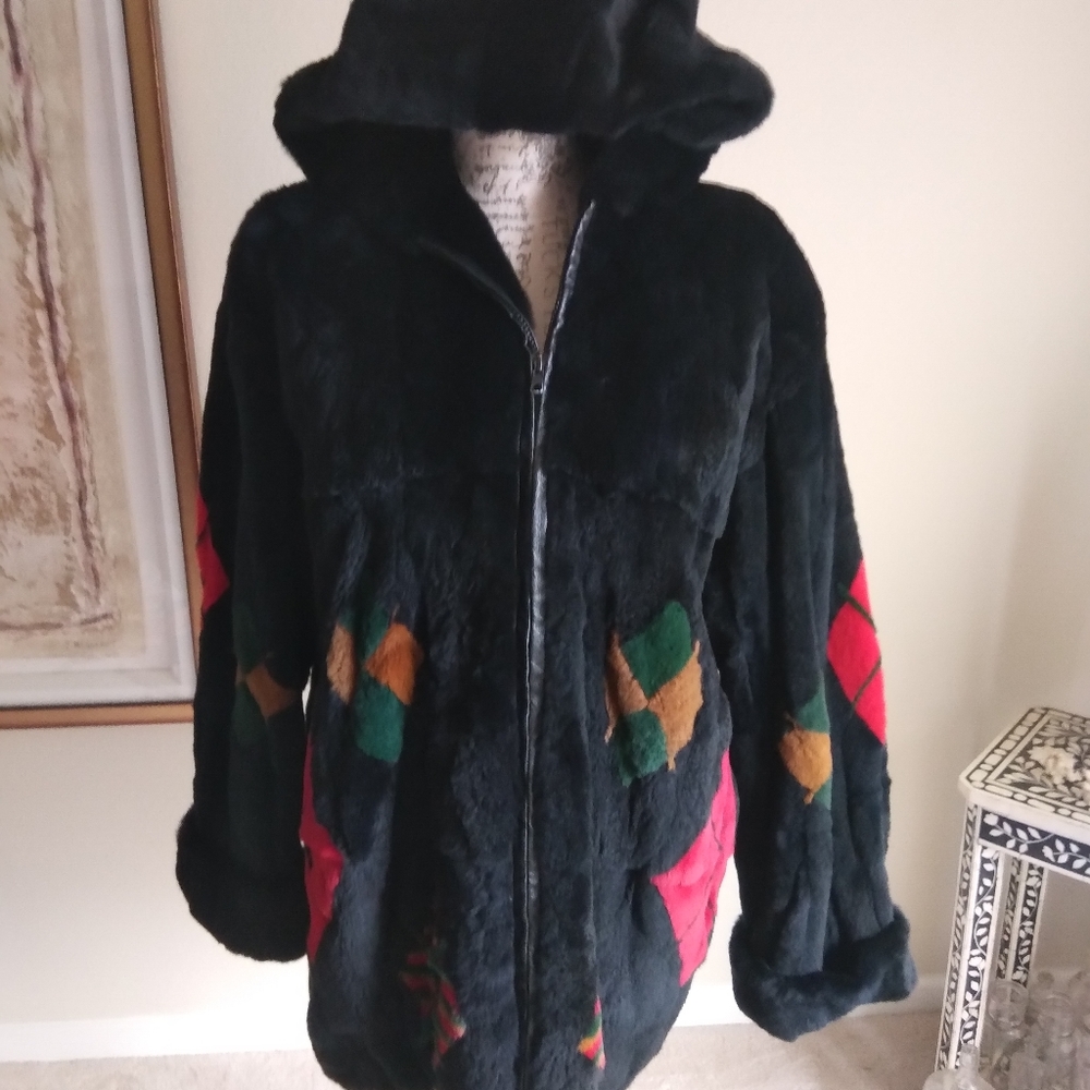 Sheared mink jacket XL